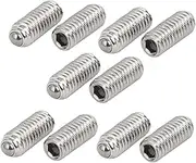 uxcell M4x10mm 304 Stainless Steel Spring Hex Socket Ball Point Grub Set Screws 10pcs
