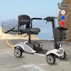 4 Wheels Mobility Scooter with 2 baskets Electric Motorised Power Folding Silver