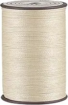 uxcell Thin Waxed Thread 137 Yards 0.55mm Dia Polyester Wax-Coated String Cord for Machine Sewing Embroidery Hand Quilting Weaving, Linen