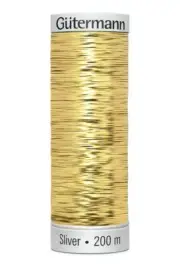 Gutermann Metallic Sliver Thread, Colour 8003 GOLD, 200 Metre Spool (220yd