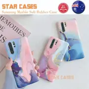 For Samsung S22 S21 Note20 Ultra S9 10Plus Marble Silicone Shockproof Case Cover