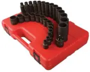 Sunex 3330 3/8" Drive 12 Point Metric Impact Socket Set 29 Pieces