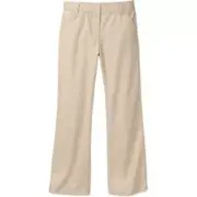 George Girls' School Uniform Flat Front Bootcut Pants, 8.5 Plus, Warm Beige