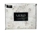 RALPH LAUREN 3 PC TWIN Supreme Cotton Blooming Branches Sheet Set Taupe Grey NEW
