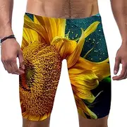 [FNETJXF] Mens Swim Briefs, Men's Athletic Swimwear Briefs, Oil Painting Sunflower Summer