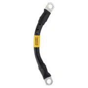 1/0 Black Battery Interconnect Cable 6" with 3/8" Lugs ASSEMBLED IN USA