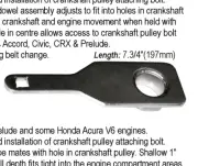Crankshaft Pulley Holding Tool T&E Tools 4635