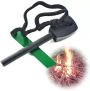 Magnesium Rod Fire Starter Lighter Scraper Flint Army Camping Survival Emergency