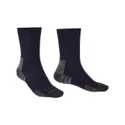 Bridgedale Hike Lightweight Merino Performance Boot Mens Hiking Socks - Navy/Grey - L