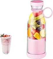 Appreciarel Blender, Portable Blenders, USB Rechargeable Mini Juicer Blenders, 420ml Cordless Personal Blender for Shakes and Smoothies with 6 Blades, USB Rechargeable (Pink)