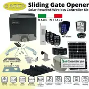 Heavy Duty 24V Solar Powered Sliding Gate Opener Motor Kit 20 watt Solar Panel