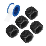 5Pcs NPT 1/8 Carbon Steel Male Thread Internal Hex Pipe Plug Fitting Socket