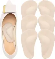 Gel Arch Support, 3 Pairs Shoe Insoles for Flat Feet, Reusable Arch Inserts for