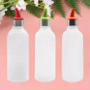 3 Pcs Water Bottles Seasoning Jar Oyster Sauce Soy Condiment Container Sauces