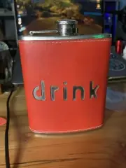 6 OZ Beverage Flask- Convenient and Compact- Comfort Wrap w/Lettering