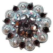 36HS 4 Concho Hilason Western Berry Conchos Glass Rhinestones Bling 1.5