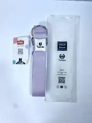 Tumaz Yoga Strap With D-Ring Buckle Light Purple Cotton 8ft