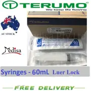 5pcs, 60mL Disposable Terumo Syringes Luer Lock Hypodermic no Needle
