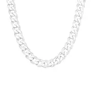 Silver 55cm Solid Flat Curb Chain