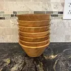NWT Home Target Bamboo Salad Bowls Set Of 7- 5 7/8” Wide.