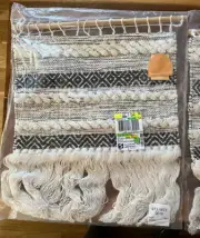2 new black and cream macrame wall hangings by Distant Lands.