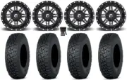 Fuel Lethal 14" Wheels Black 30" Tenacity XNR Tires Polaris Ranger XP 9/1K