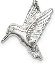 [JewelryWeb] 925 Sterling Silver Solid Polished Hidden bail Humming Bird Charm