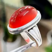 Big Agate Ring Beautiful Red Carnelian Agate Stone Unisex Ring Agate For Women