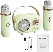Karaoke Speaker Microphone - Wireless Karaoke Mic With Speaker, Bluetoth Karaoke Machine | Small Karaoke With Two Microphones, Portable Singing Microphones With Charging Cable Home Entertainment