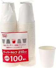 Strix Design DR-506L Paper Cups, 100 Count, White, 7.4 fl oz (210 ml), Disposable Paper Cups, Commercial Use, Hot and Iced