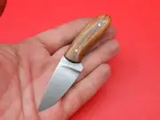 Custom Handmade Wootz Ingot Steel Mini Pocket Knife Rose Wood Handle F252