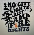 No City Lights Just Camp Fire Nights Decal