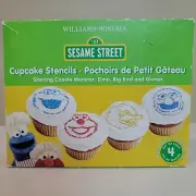 Williams Sonoma Sesame Street Cupcake Stencils Elmo Big Bird Cookie Monster