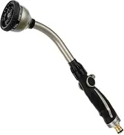 RESTMO Watering Wand Heavy Duty, Metal Spray Nozzle with 10 Spray Patterns, 42cm Long Garden & Lawn Sprayer Gun with Thumb Flow Control, Perfect Hose Wand to Water Hanging Baskets and Shrubs