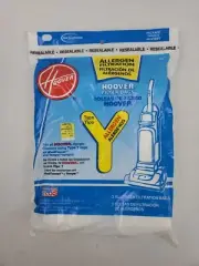Hoover Allergen Filtration Filter Bags Type Y 3 Pack Upright Vacuum 4010100Y