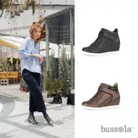 在飛比找momo購物網優惠-【bussola】PISA 牛皮綁帶內增高厚底休閒鞋(多色任