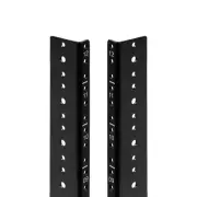 NavePoint Vertical Rack Rail Pair DIY Kit with Hardware, Black