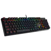 Redragon K556 RGB LED Backlit Wired Mechanical Gaming Keyboard, Aluminum Base, 104 Standard Keys, Red Switches