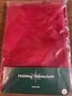 NIP 70” Round Red Cloth Holiday Tablecloth