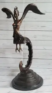 Kinnaree Angel Bronze Statue Sculpture (Oriental Art) Mythical Sculpture Decor