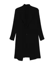 Hatching Pleats coat 2 Black