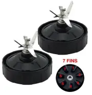 2 PCS Set Blade For Nutri Ninja Blender Blade 7 Fins & Gaskets BL450 BL480 BL482