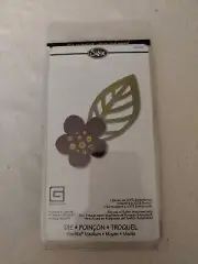 Sizzix Sizzlits Basic Grey Ellison FLOWER & LEAF #5 #657231 ~ Die ~ NEW