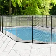 VINGLI Swimming Pool Fence for Inground and Above Pool Safety Fencing, Black (4×60FT)