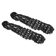 2Pcs Lengthen Basketball Mesh Net Bag Carry Bag Ball Carrier, Black