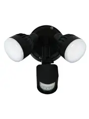 Guard Link 2 Light LED Flood Light with Motion Sensor and Wireless Interconnectivity in Black