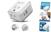 India, Maldives Power Plug Adapter Travel Set, 20W PD & QC, Safe Dual USB &