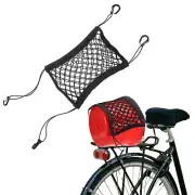 Motorcycle Cargo Nets 11.2" x 9.8" Double Layer Bungee Net with 4pcs Hooks