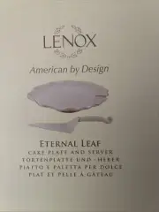LENOX DIMENSION COLLECTION ETERNAL CAKE PLATE WITH SERVER