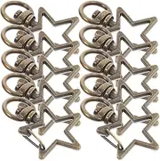 Gadpiparty 10Pcs Swivel Clasps with Rings for Keychains Lightweight and Durable Lanyard Snaps for DIY Pendant Buckles and Accessories Clips